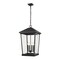 Z-Lite Beacon 4 Light Outdoor Chain Mount Ceiling Fixture, Black & Clear Beveled 568CHXXL-BK - alternate 1